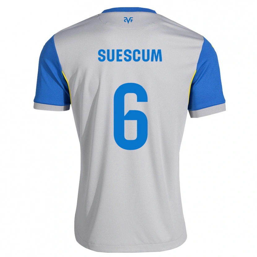 Danxen Homem Camisola Hugo Suescum #6 Azul Dodger Cinza Alternativa 2026/27 Camisa Brasil