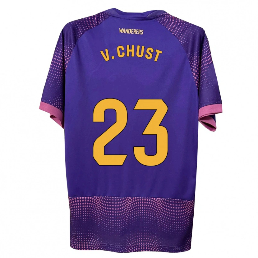 Danxen Homem Camisola Víctor Chust #23 Branco Rosa Roxo Alternativa 2026/27 Camisa Brasil