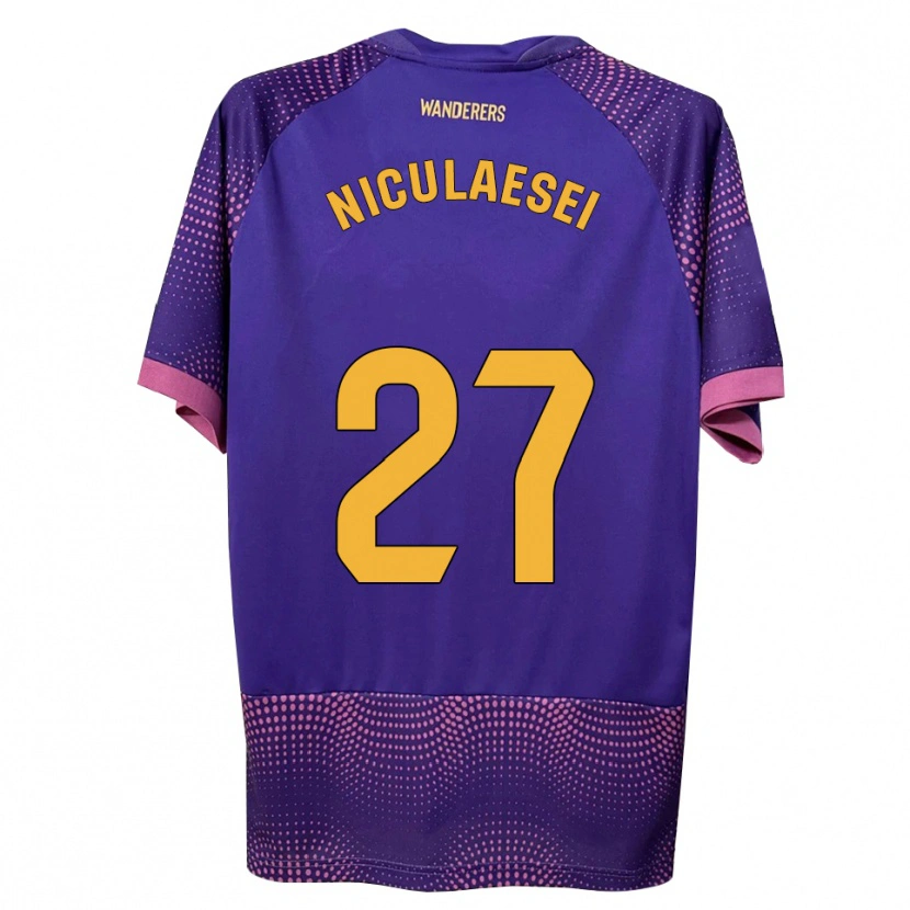 Danxen Homem Camisola Albert Niculăesei #27 Branco Rosa Roxo Alternativa 2026/27 Camisa Brasil