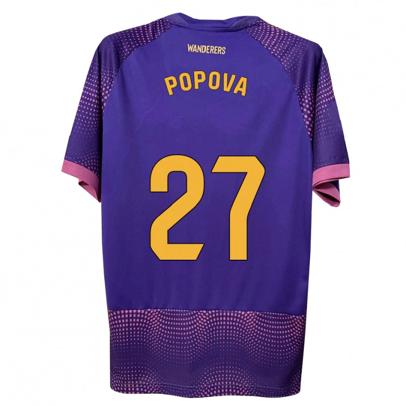 Danxen Homem Camisola Ángela Popova Fedorova #27 Branco Rosa Roxo Alternativa 2026/27 Camisa Brasil