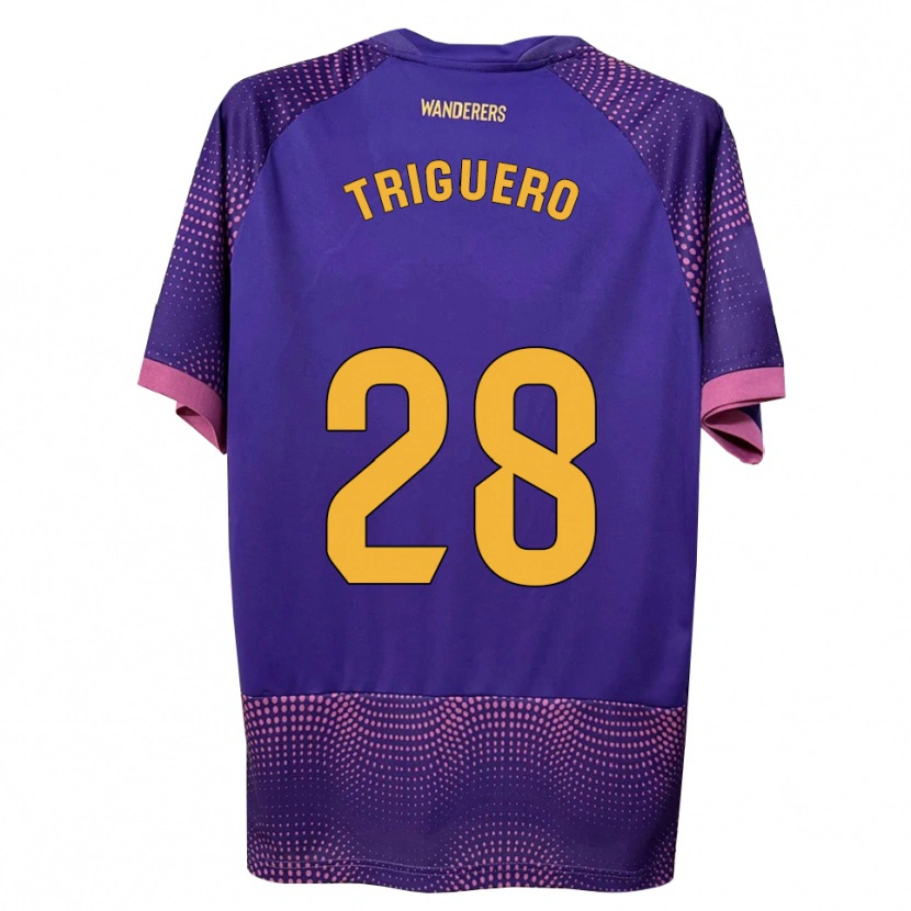 Danxen Homem Camisola Dani Triguero #28 Branco Rosa Roxo Alternativa 2026/27 Camisa Brasil