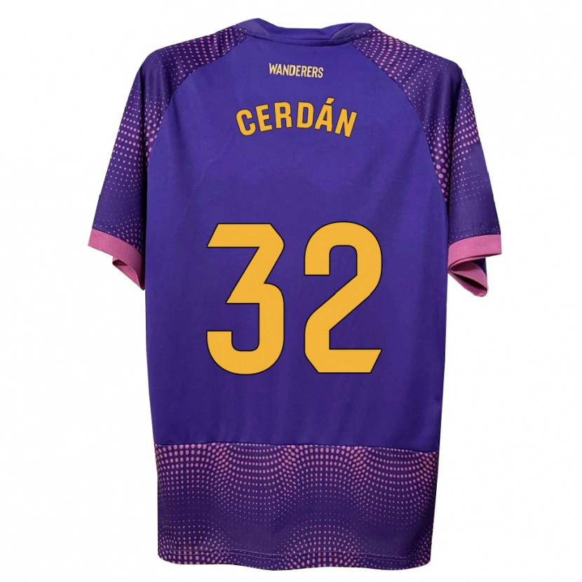 Danxen Homem Camisola Pablo Cerdán #32 Branco Rosa Roxo Alternativa 2026/27 Camisa Brasil