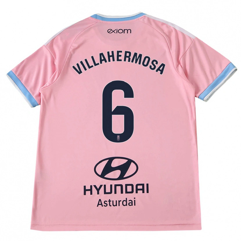 Danxen Homem Camisola Dani Villahermosa #6 Azul Centáurea Rosa Alternativa 2026/27 Camisa Brasil