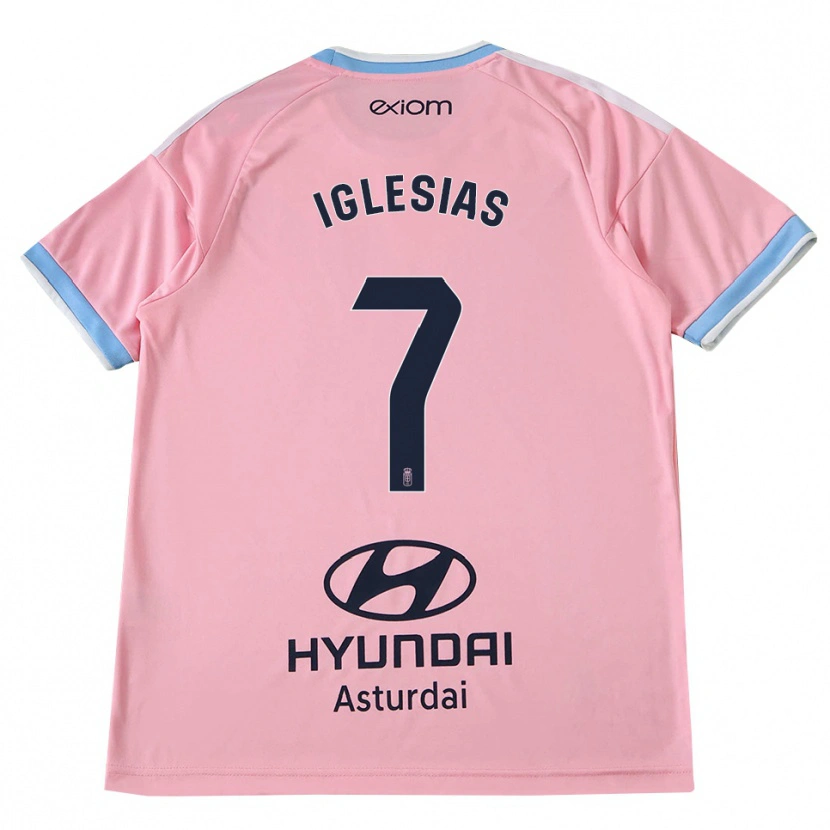 Danxen Homem Camisola María Iglesias Orviz #7 Azul Centáurea Rosa Alternativa 2026/27 Camisa Brasil