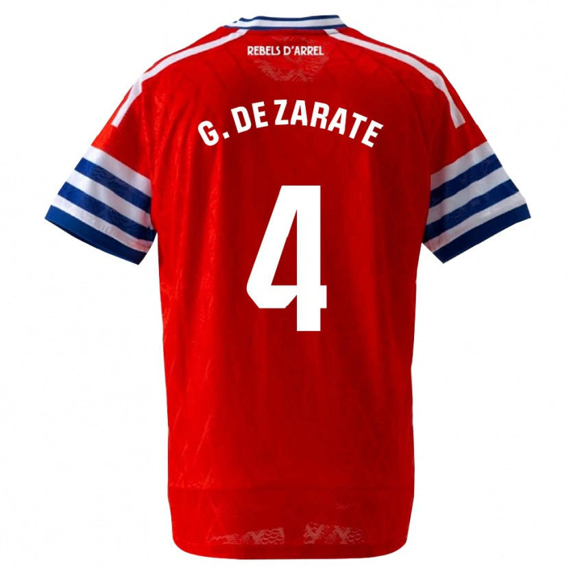 Danxen Homem Camisola Urko González De Zárate #4 Azul Real Vermelho Alternativa 2026/27 Camisa Brasil