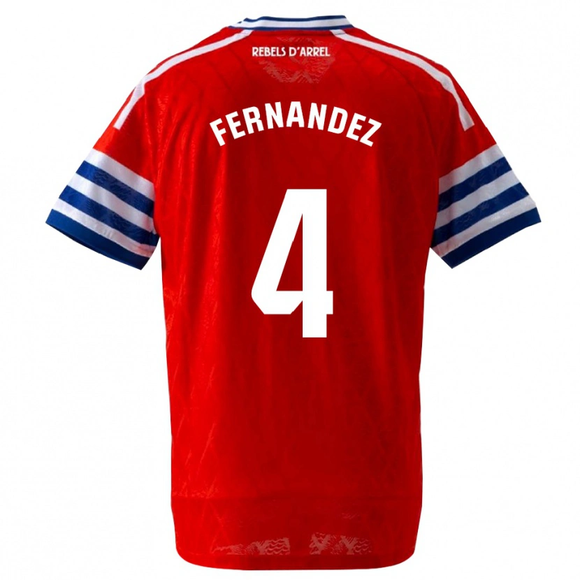 Danxen Homem Camisola Marcos Fernández #4 Azul Real Vermelho Alternativa 2026/27 Camisa Brasil
