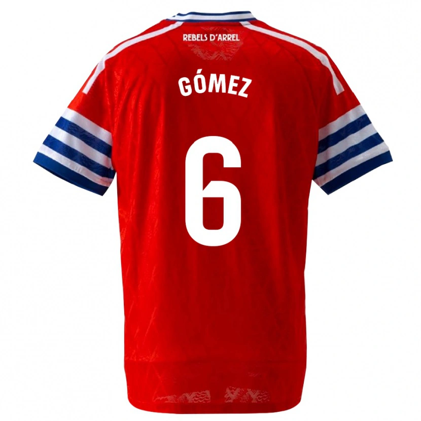 Danxen Homem Camisola Ferran Gómez #6 Azul Real Vermelho Alternativa 2026/27 Camisa Brasil