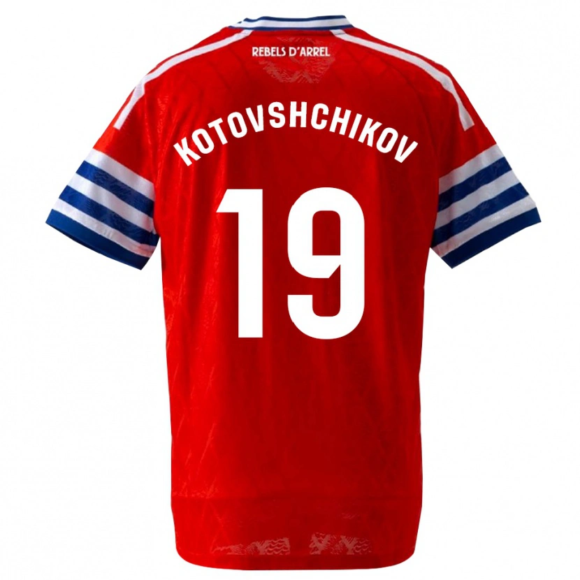 Danxen Homem Camisola Makar Kotovshchikov #19 Azul Real Vermelho Alternativa 2026/27 Camisa Brasil
