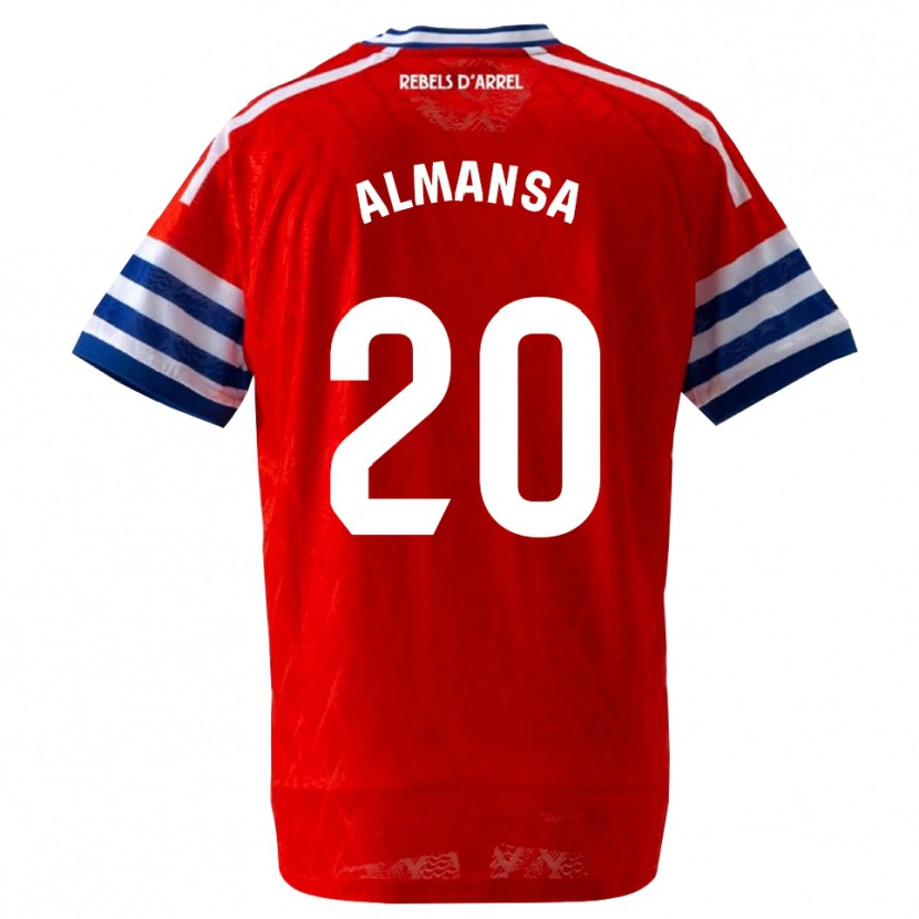 Danxen Homem Camisola Alex Almansa #20 Azul Real Vermelho Alternativa 2026/27 Camisa Brasil