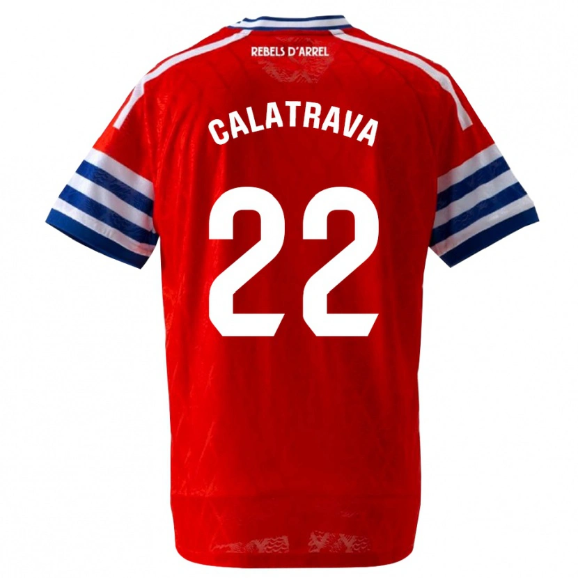 Danxen Homem Camisola Álex Calatrava #22 Azul Real Vermelho Alternativa 2026/27 Camisa Brasil