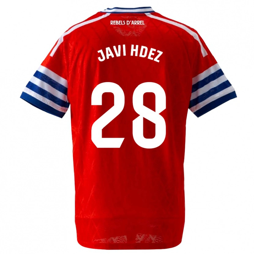 Danxen Homem Camisola Javi Hernández #28 Azul Real Vermelho Alternativa 2026/27 Camisa Brasil
