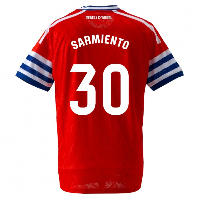 Danxen Homem Camisola Izan Sarmiento #30 Azul Real Vermelho Alternativa 2026/27 Camisa Brasil