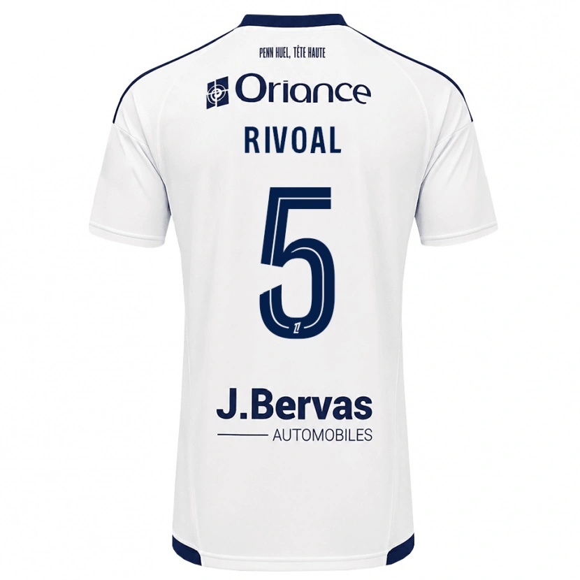 Danxen Homem Camisola Paul Rivoal #5 Azul Marinho Branco Alternativa 2026/27 Camisa Brasil