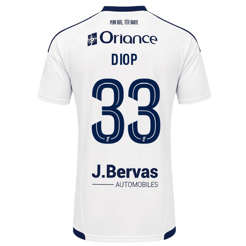 Danxen Homem Camisola Saliou Diop #33 Azul Marinho Branco Alternativa 2026/27 Camisa Brasil
