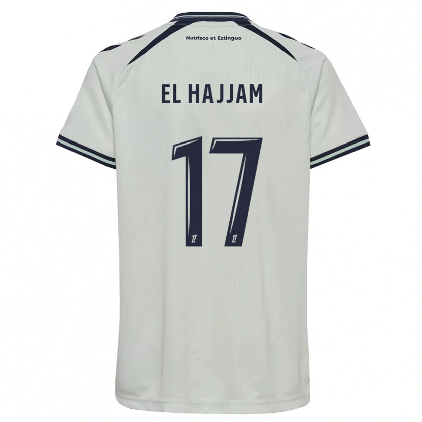 Danxen Homem Camisola Oualid El Hajjam #17 Azul Meia-Noite Branco Alternativa 2026/27 Camisa Brasil