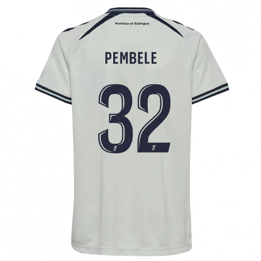 Danxen Homem Camisola Timothée Pembélé #32 Azul Meia-Noite Branco Alternativa 2026/27 Camisa Brasil
