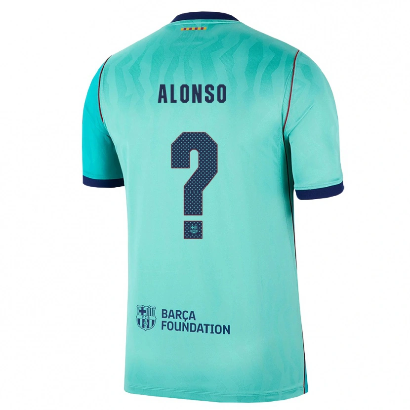 Danxen Homem Camisola Aáron Alonso #0 Água Turquesa Escura Azul Real Terceiro 2026/27 Camisa Brasil