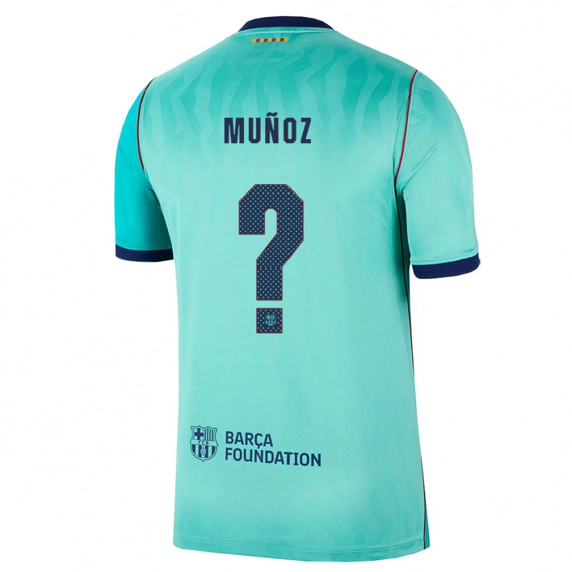 Danxen Homem Camisola Adrià Muñoz #0 Água Turquesa Escura Azul Real Terceiro 2026/27 Camisa Brasil