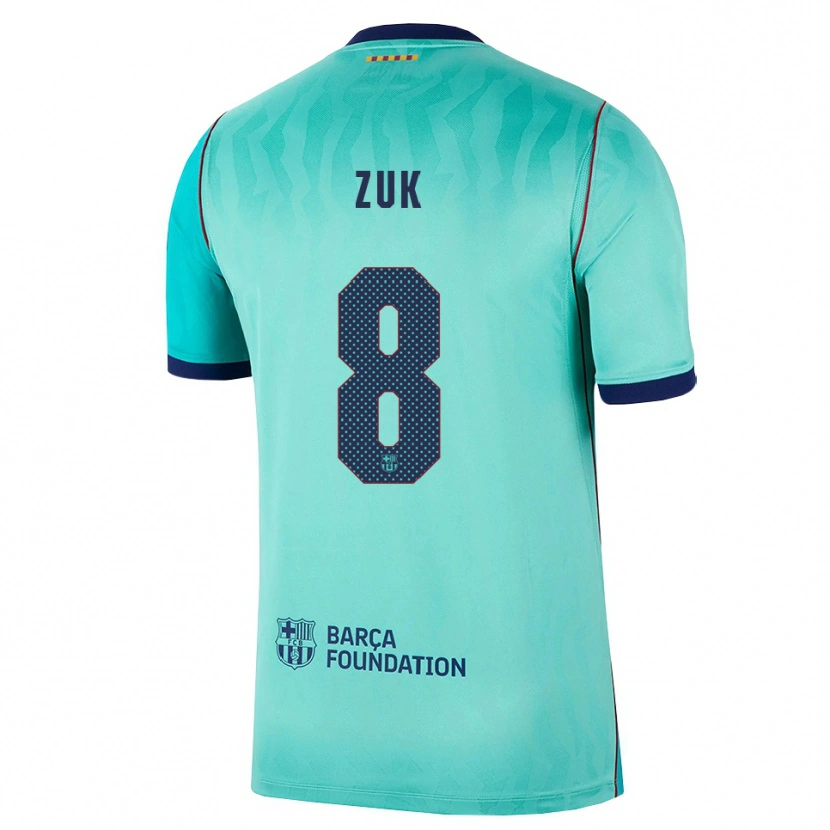 Danxen Homem Camisola Michał Żuk #8 Água Turquesa Escura Azul Real Terceiro 2026/27 Camisa Brasil