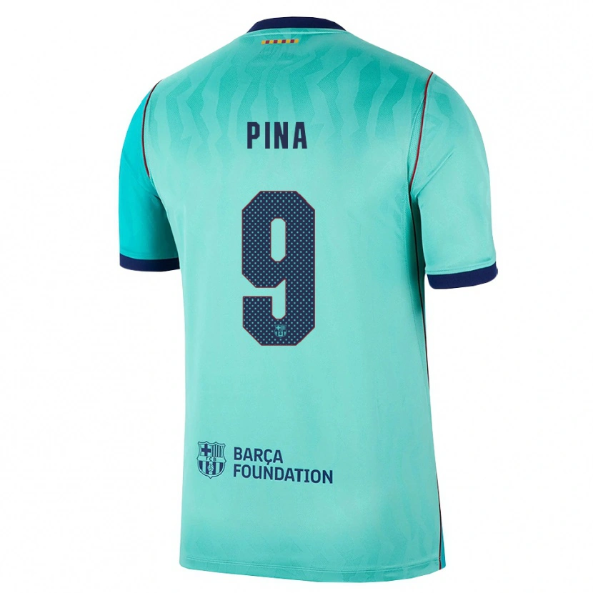 Danxen Homem Camisola Claudia Pina #9 Água Turquesa Escura Azul Real Terceiro 2026/27 Camisa Brasil