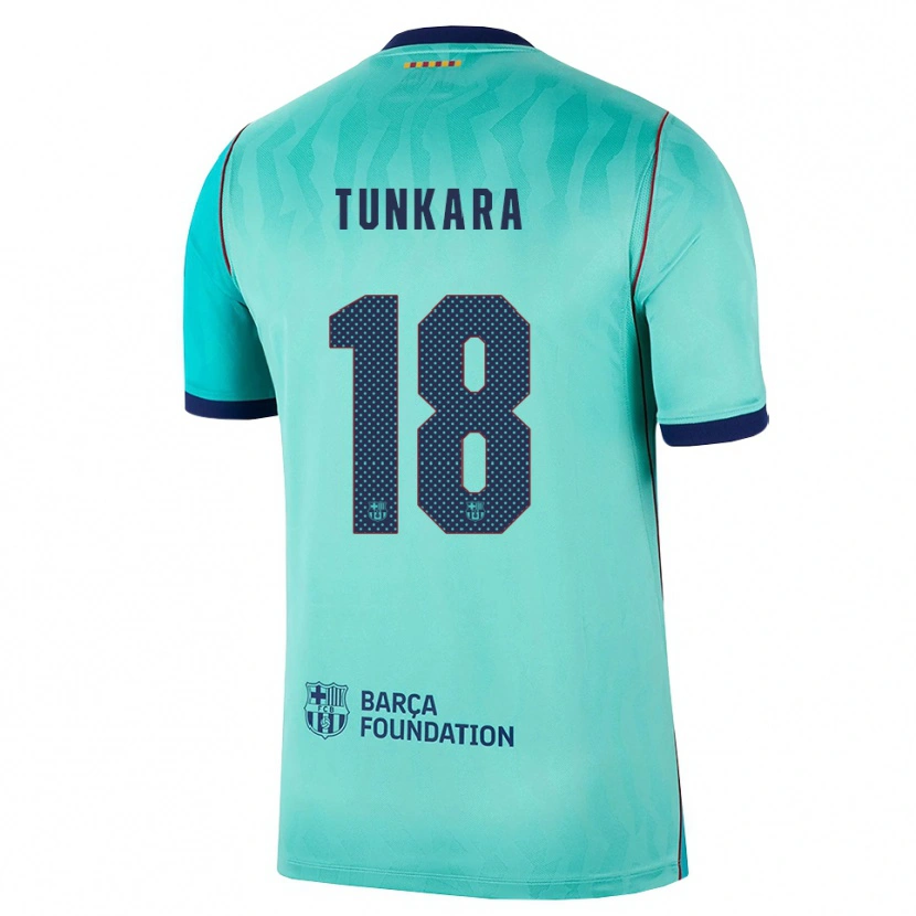 Danxen Homem Camisola Ebrima Tunkara #18 Água Turquesa Escura Azul Real Terceiro 2026/27 Camisa Brasil