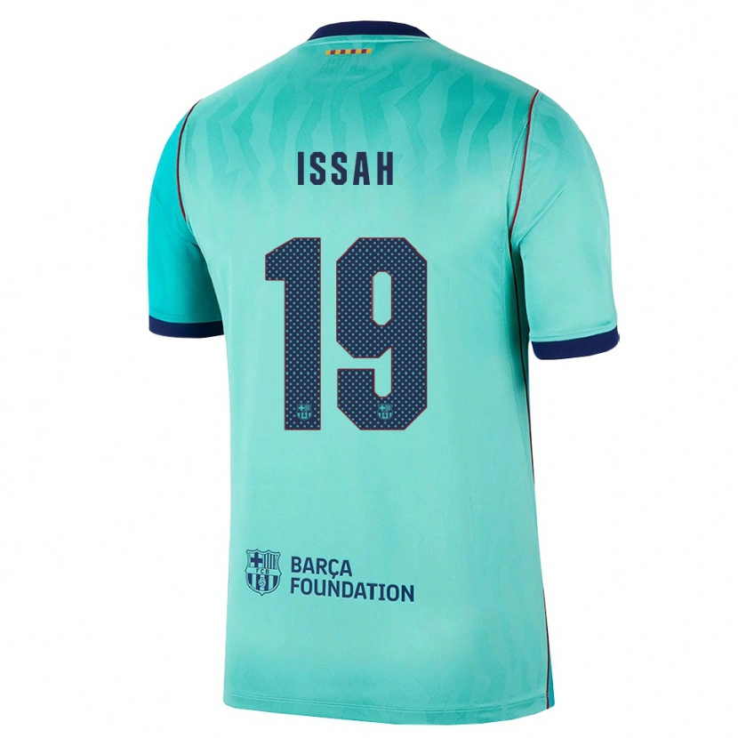 Danxen Homem Camisola Aziz Issah #19 Água Turquesa Escura Azul Real Terceiro 2026/27 Camisa Brasil