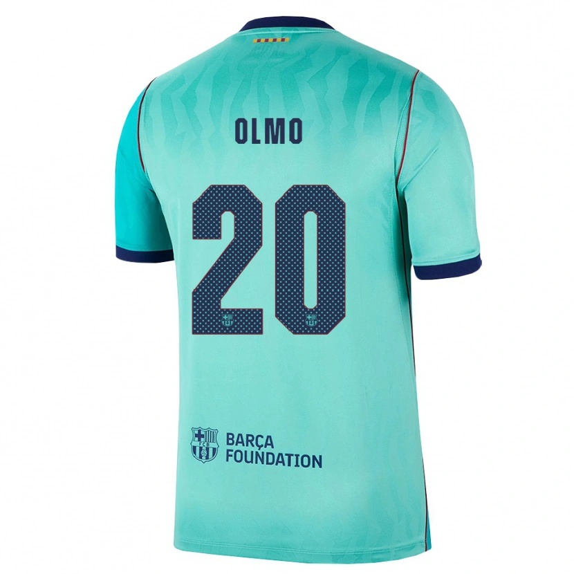 Danxen Homem Camisola Dani Olmo #20 Água Turquesa Escura Azul Real Terceiro 2026/27 Camisa Brasil