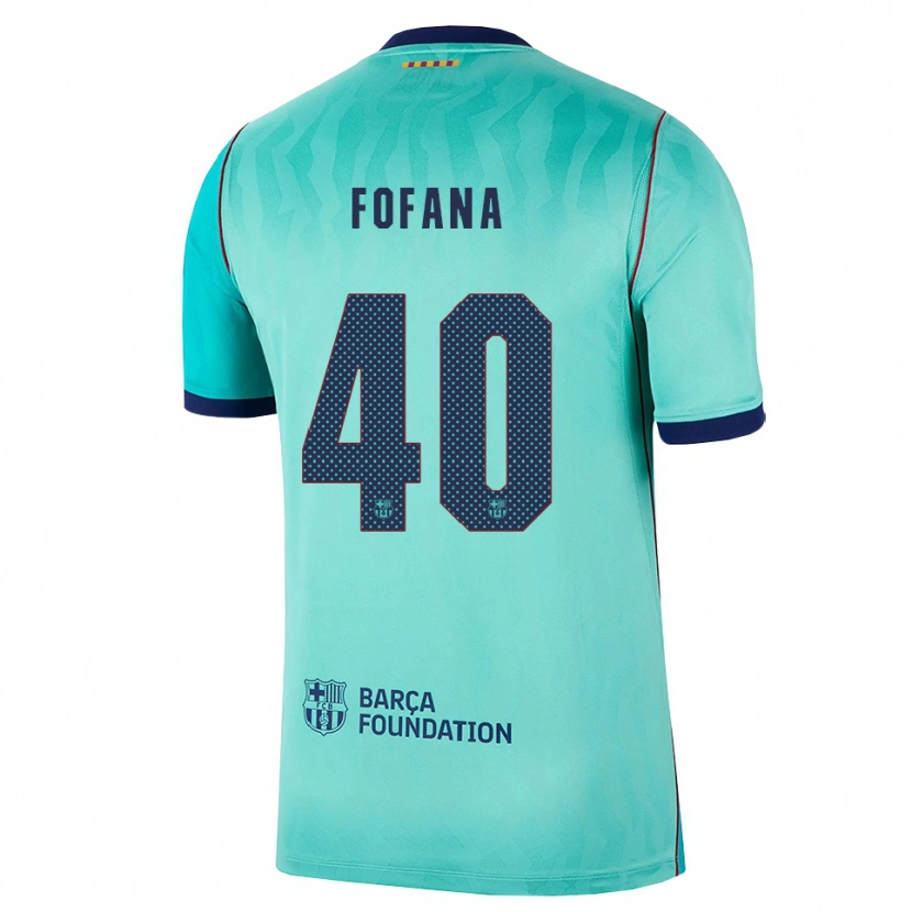Danxen Homem Camisola Nuhu Fofana #40 Água Turquesa Escura Azul Real Terceiro 2026/27 Camisa Brasil