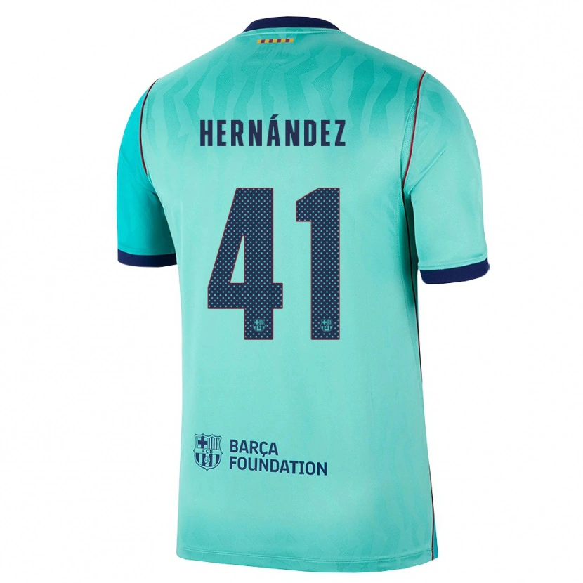 Danxen Homem Camisola Juan Hernández #41 Água Turquesa Escura Azul Real Terceiro 2026/27 Camisa Brasil