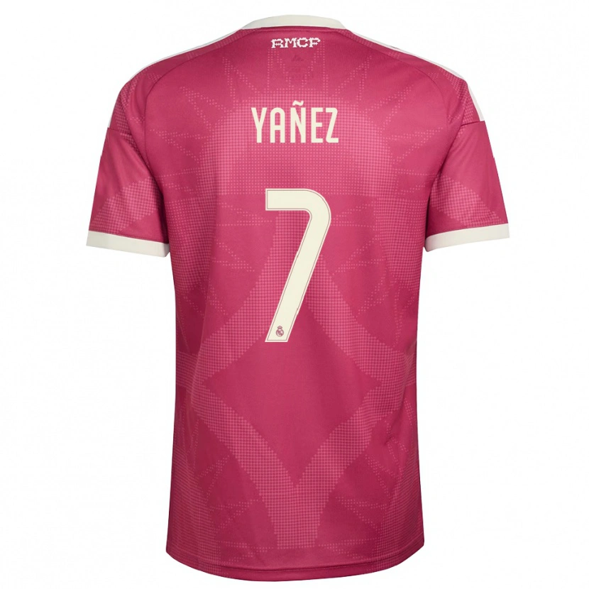 Danxen Homem Camisola Daniel Yáñez #7 Vermelho Pálido Violeta Branco Terceiro 2026/27 Camisa Brasil