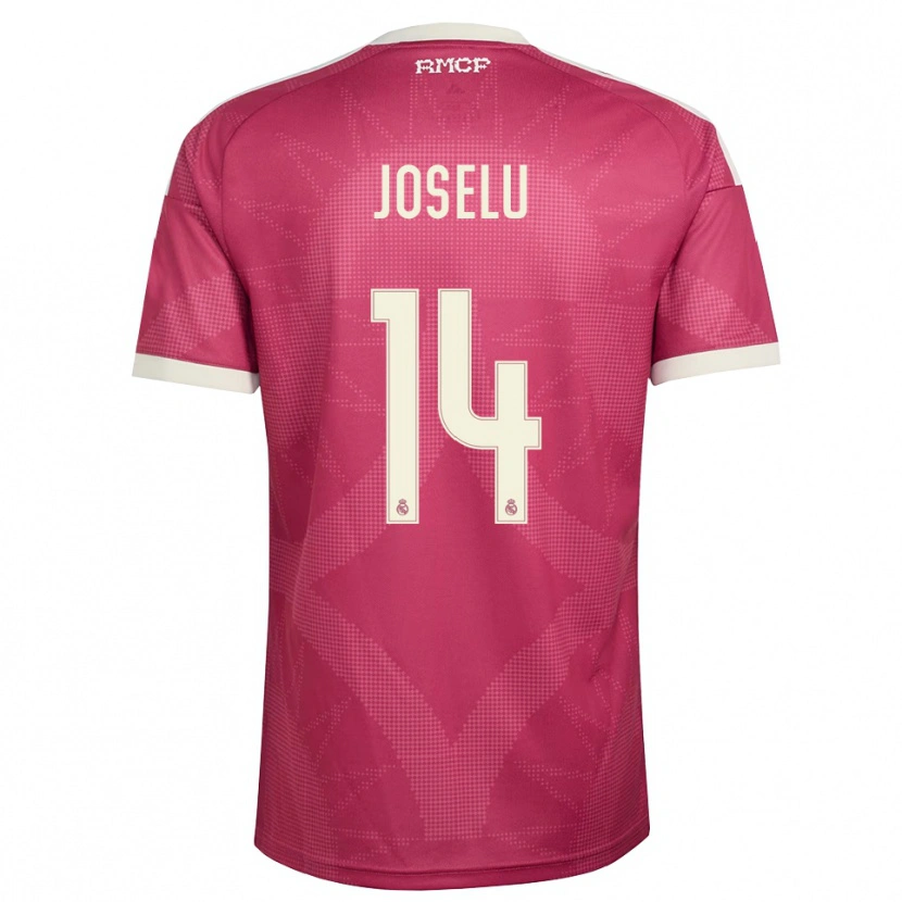 Danxen Homem Camisola Joselu #14 Vermelho Pálido Violeta Branco Terceiro 2026/27 Camisa Brasil