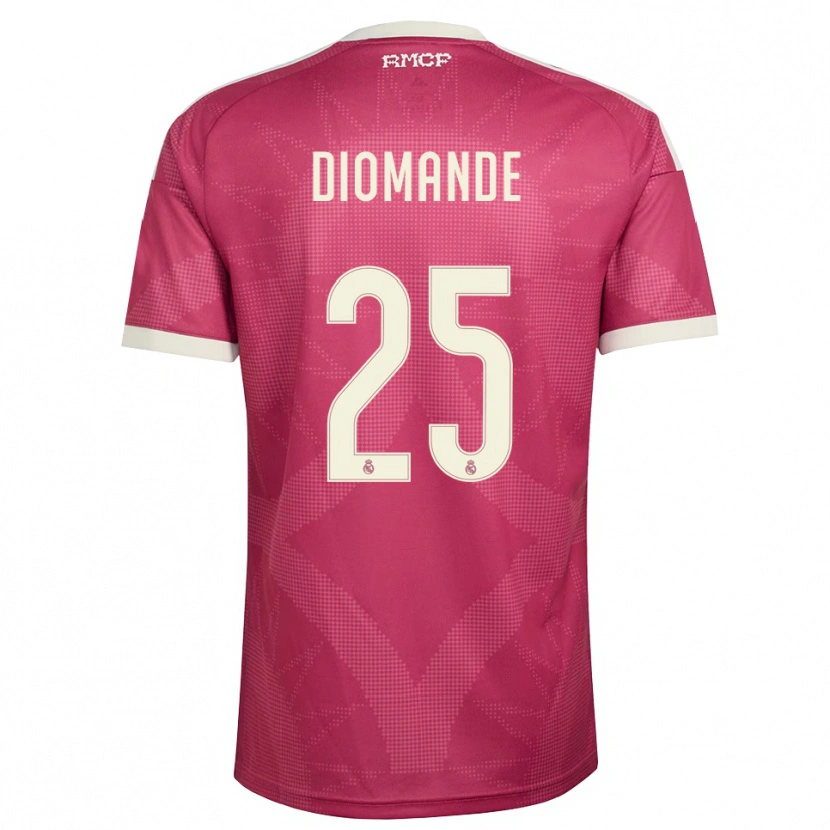 Danxen Homem Camisola Yan Diomande #25 Vermelho Pálido Violeta Branco Terceiro 2026/27 Camisa Brasil