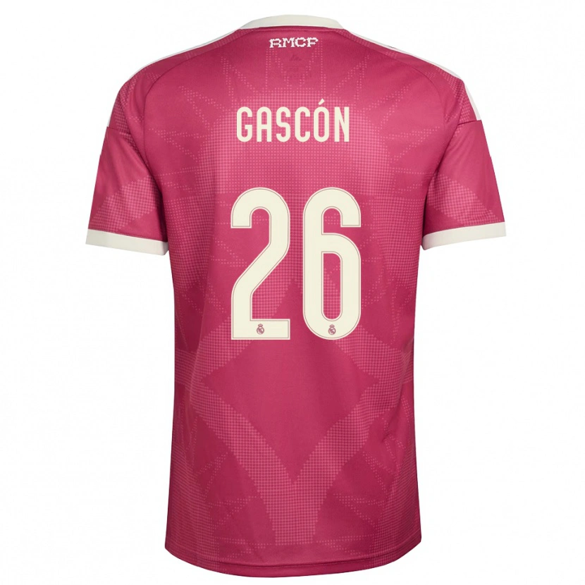 Danxen Homem Camisola Ignacio Gascón #26 Vermelho Pálido Violeta Branco Terceiro 2026/27 Camisa Brasil