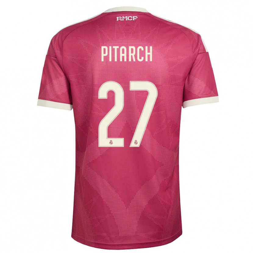Danxen Homem Camisola Thiago Pitarch #27 Vermelho Pálido Violeta Branco Terceiro 2026/27 Camisa Brasil
