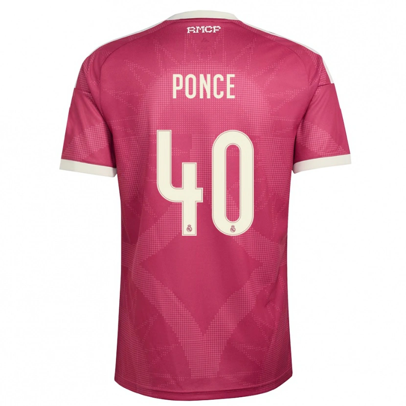Danxen Homem Camisola Guille Ponce #40 Vermelho Pálido Violeta Branco Terceiro 2026/27 Camisa Brasil