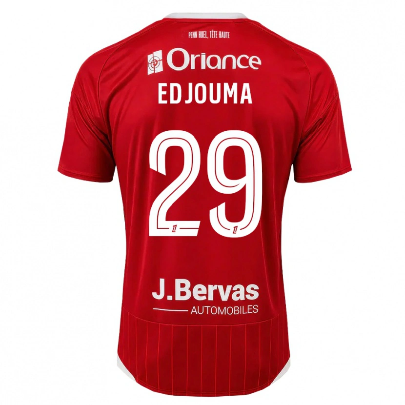 Danxen Homem Camisola Noah Edjouma #29 Branco Vermelho Principal 2026/27 Camisa Brasil
