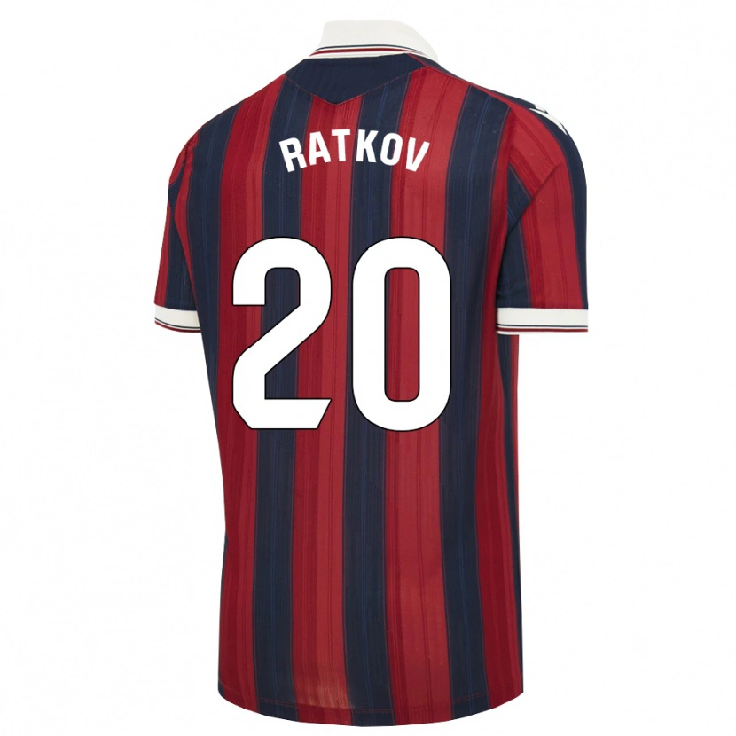 Danxen Homem Camisola Petar Ratkov #20 Azul Meia-Noite Vermelho Principal 2026/27 Camisa Brasil