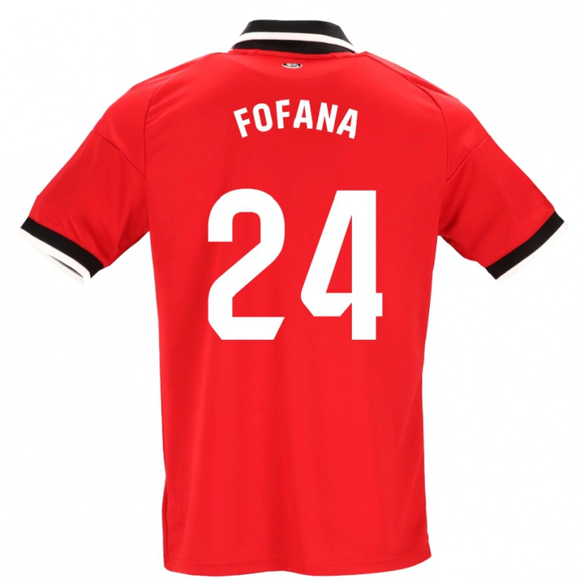Danxen Homem Camisola Youssouf Fofana #24 Preto Branco Vermelho Alternativa 2026/27 Camisa Brasil