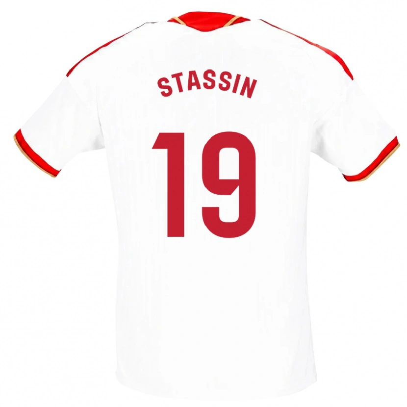 Danxen Homem Camisola Lucas Stassin #19 Branco Vermelho Principal 2026/27 Camisa Brasil