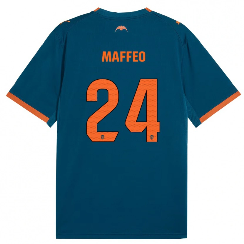 Danxen Homem Camisola Pablo Maffeo #24 Azul Aço Laranja Alternativa 2026/27 Camisa Brasil