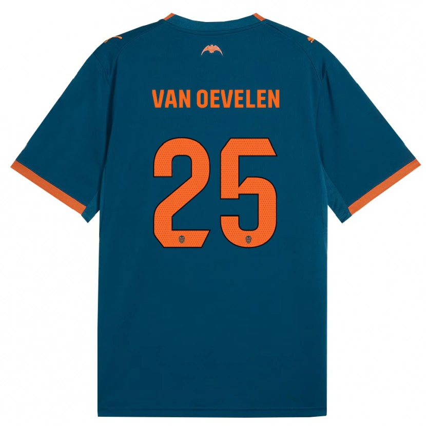 Danxen Mulher Camisola Kayne Van Oevelen #25 Azul Aço Laranja Alternativa 2026/27 Camisa Brasil