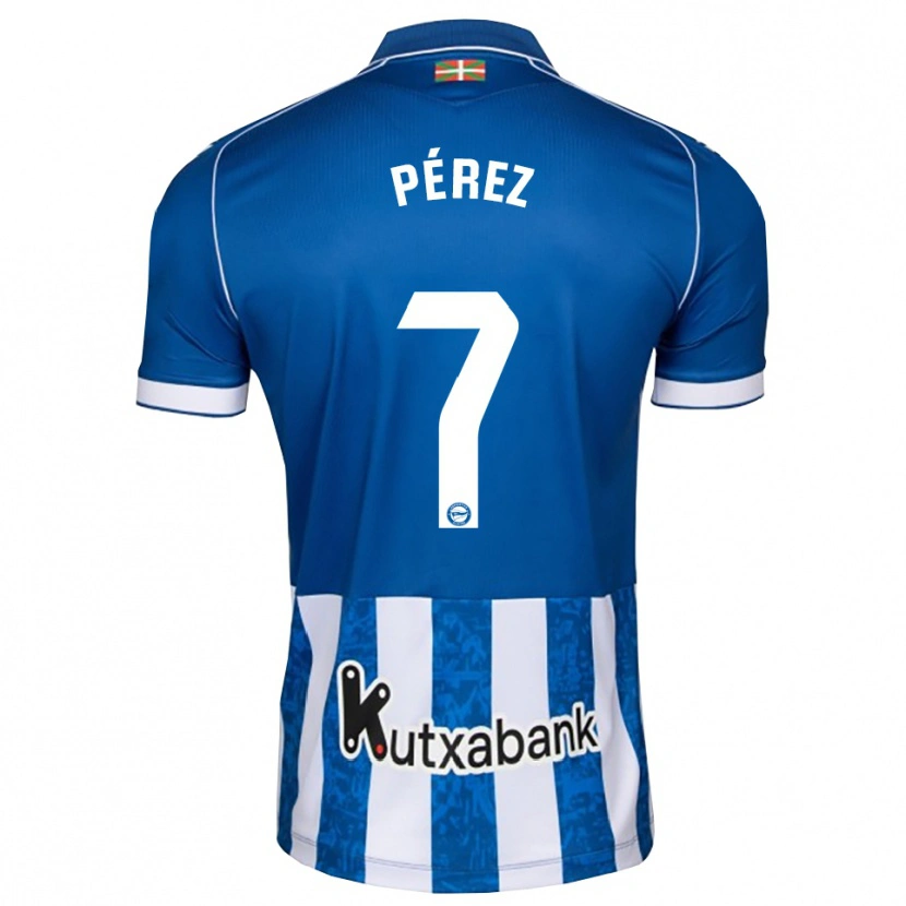 Danxen Mulher Camisola Ángel Pérez #7 Azul Branco Preto Principal 2026/27 Camisa Brasil