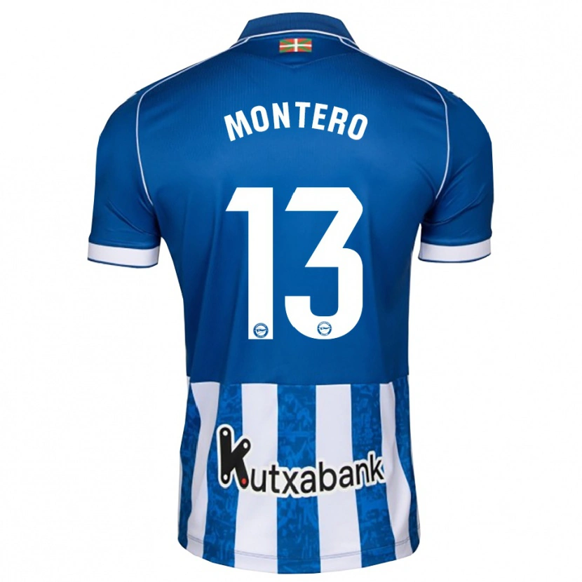 Danxen Mulher Camisola Rubén Montero #13 Azul Branco Preto Principal 2026/27 Camisa Brasil