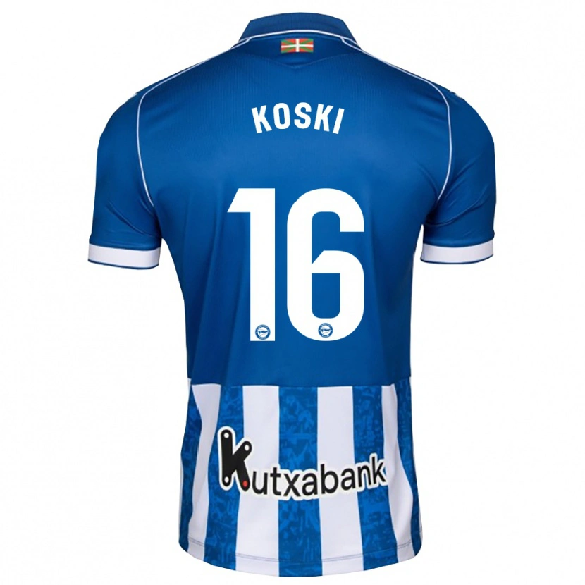 Danxen Mulher Camisola Ville Koski #16 Azul Branco Preto Principal 2026/27 Camisa Brasil