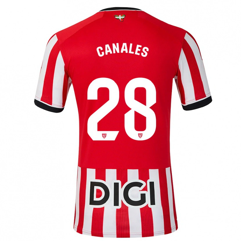 Danxen Mulher Camisola Peio Canales #28 Vermelho Preto Branco Principal 2026/27 Camisa Brasil