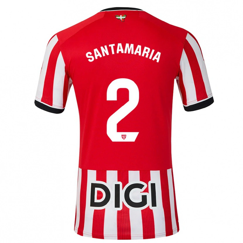 Danxen Mulher Camisola Unai Santamaría #2 Vermelho Preto Branco Principal 2026/27 Camisa Brasil