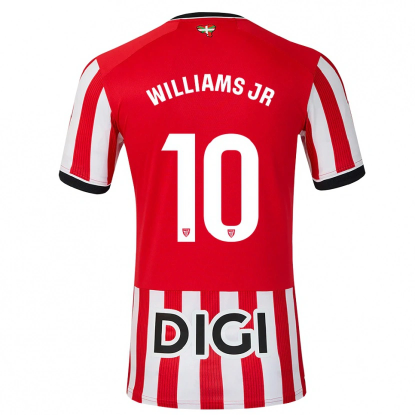Danxen Mulher Camisola Nico Williams #10 Vermelho Preto Branco Principal 2026/27 Camisa Brasil