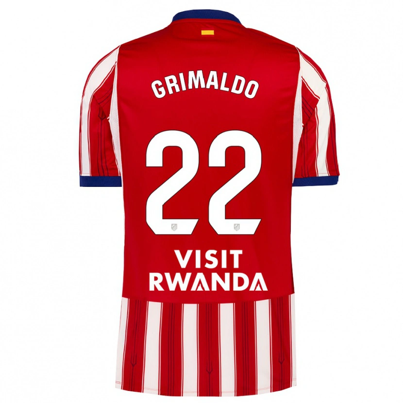 Danxen Mulher Camisola Alejandro Grimaldo #22 Azul Real Vermelho Branco Principal 2026/27 Camisa Brasil
