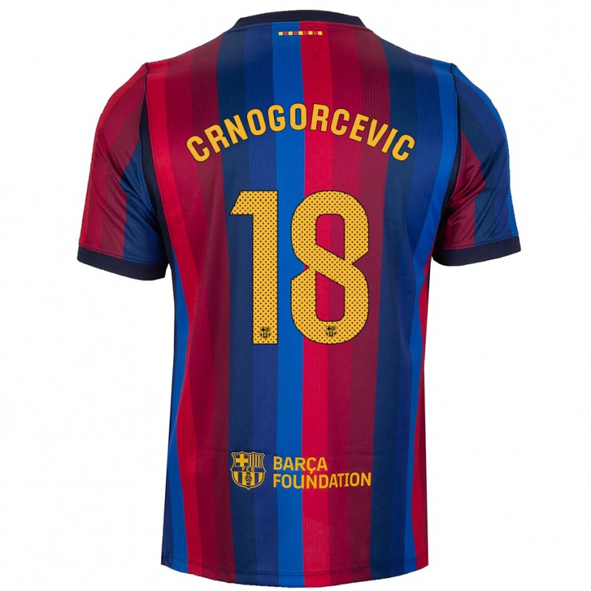 Danxen Mulher Camisola Ana-Maria Crnogorcevic #18 Azul Real Vermelho Amarelo Principal 2026/27 Camisa Brasil
