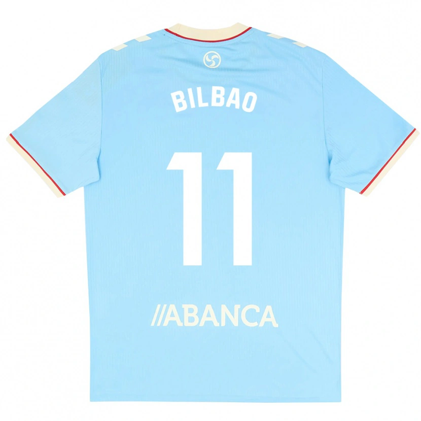 Danxen Mulher Camisola Luis Bilbao #11 Azul Céu Branco Vermelho Principal 2026/27 Camisa Brasil